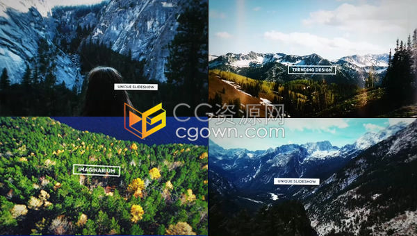 幻象之城影像景深效果简单照片开场白时尚视频相册-AE模板