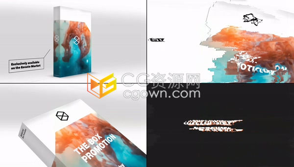 3D包装盒子产品介绍促销宣传演示动画-AE模板下载