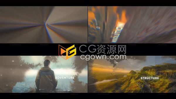大氣史詩般時間線展示幻燈片油墨和視差效果炫酷轉(zhuǎn)場特效視頻-AE模板