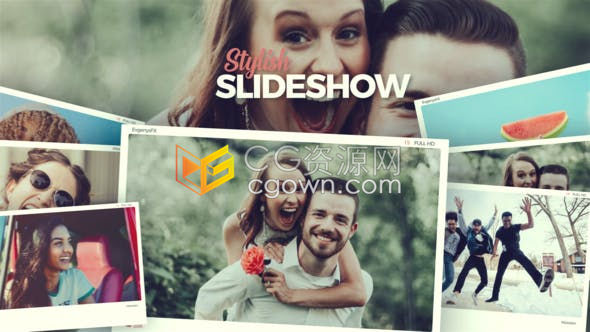 简单实用创意相册制作婚礼家庭旅游视频相册-AE模板免费下载