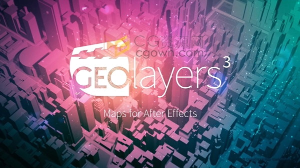 AE脚本GEOlayers 3 v1.5.3世界地图位置路径展示动画工具