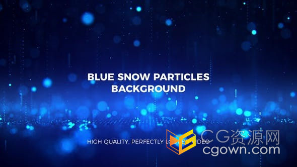 下落的雪蓝色粒子颁奖年会晚会背景虚化粒子掉落弹跳效果视频素材免费下载