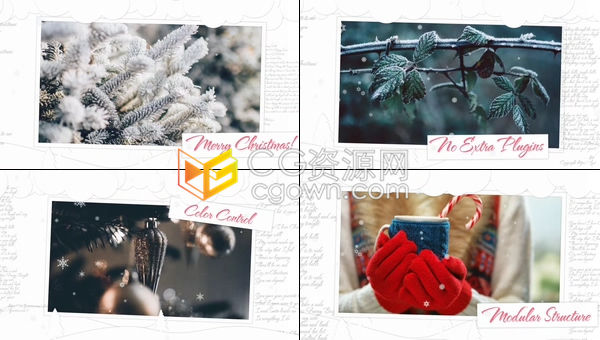 简笔画风格简约线条勾勒冬季云朵雪花场景精美可爱视频相册-AE模板下载-CG资源网 简笔画风格简约线条勾勒冬季云朵雪花场景精美可爱视频相册-AE模板下载