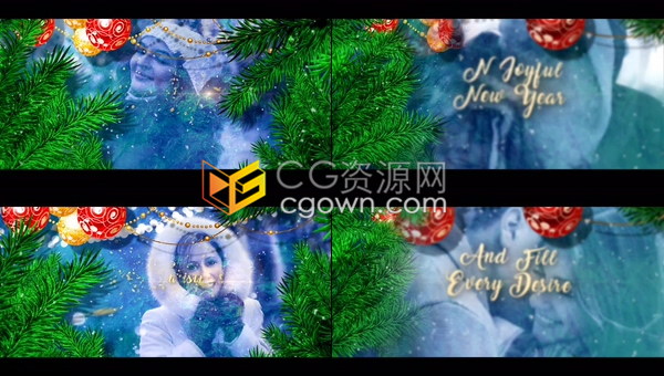 Christmas視頻制作閃閃發(fā)光粒子童話冬季節(jié)圣誕慶祝宣傳片制作-AE模板下載
