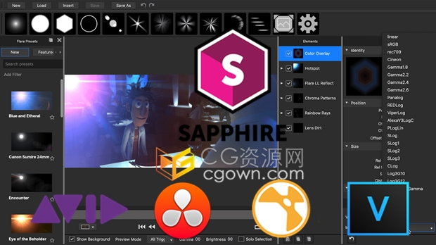 BorisFX Sapphire 2020插件蓝宝石视觉特效与转场支持Nuke/达芬奇/Fusion软件下载