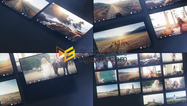 社交平台短视频宣传Vlog介绍展示社交媒体时尚网络频道包装-AE模板