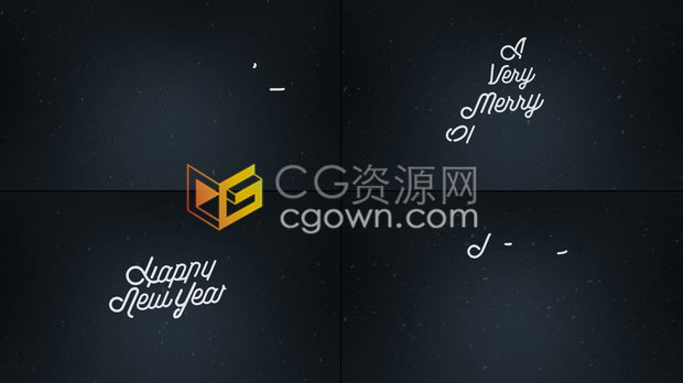 6种新年圣诞节字幕标题手写效果动画Christmas Titles工程-AE模板下载