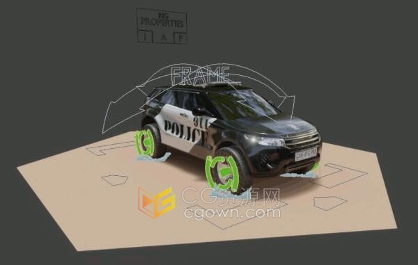 Blender Market Car-Rig Pro “Blender Kit” v1.4汽车绑定动画插件