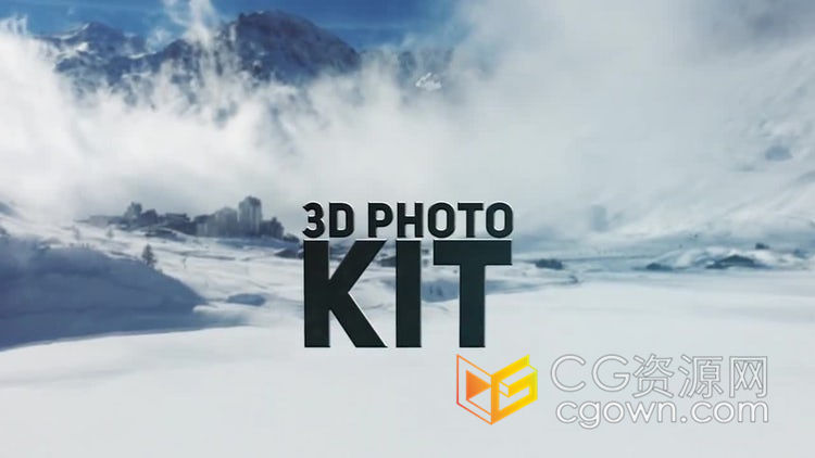 3D摄影工具包照片制作成动画效果创建很酷的景深灰尘遮罩蒙太奇场景动画-AE模板