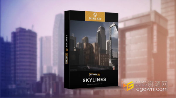 现代城市多层摩天大楼3D模型文件MAX/FBX/OBJ格式下载