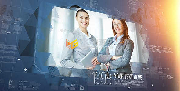 公司發(fā)展歷程時(shí)間線介紹企業(yè)歷史信息圖表圖文技術(shù)宣傳片視頻-AE模板下載