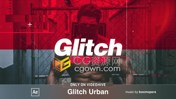 Glitch動(dòng)畫效果介紹運(yùn)動(dòng)體育城市時(shí)尚介紹宣傳片頭動(dòng)感節(jié)奏視頻-AE模板下載