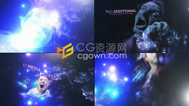 炫麗宇宙銀河系空間感切換粒子生成科技圖像標(biāo)題預(yù)告片-AE模板下載