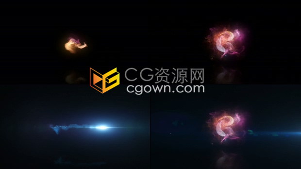 4K简短酷炫魔法发光烟雾粒子标志LOGO动画-AE模板下载