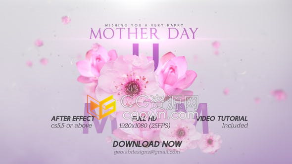 特殊節(jié)日特別活動(dòng)教育學(xué)習(xí)講座模板母親節(jié)標(biāo)題宣傳幻燈片-AE模板下載