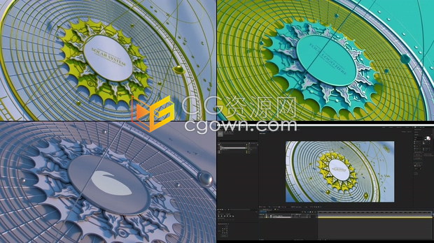 宇宙天文学太阳系地球仪动画演示航天发展科学教育宣传片头-AE模板下载