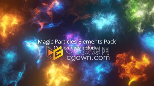 13組魔法奇幻彩色煙霧粒子特效合成視頻素材帶透明Alpha通道效果