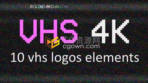 10組4K分辨率VHS效果復(fù)古電視雪花失真故障畫面效果視頻素材下載