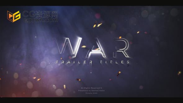 AE模板-烟雾火花粒子标题特效战争题材游戏影视大片宣传预告片