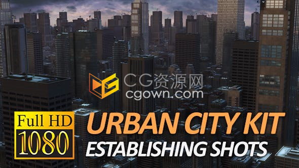 视频视频-无人机飞行航拍都市3D建筑物纽约城市场景动画视频