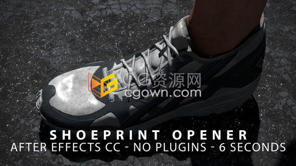 AE模板-跑步鞋子沥青道路足迹展示出LOGO动画视频片头-CG资源网 AE模板-跑步鞋子沥青道路足迹展示出LOGO动画视频片头