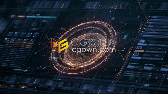 AE模板-非常精細的HUD信息圖高科技用戶界面FUI數(shù)據(jù)可視化設(shè)計動畫