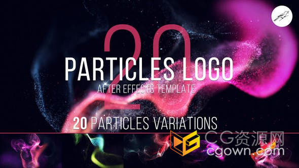 AE模板-20组炫酷粒子流动动画效果演绎LOGO视频片头制作