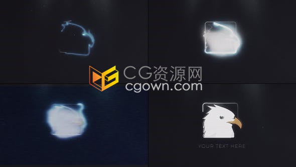 AE模板高科技網(wǎng)絡(luò)游戲數(shù)字代碼信號(hào)損壞故障噪波Glitch Logo片頭