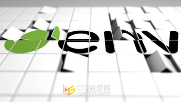 E3D制作三維立方體方塊翻轉(zhuǎn)動畫展示LOGO效果視頻片頭-AE模板