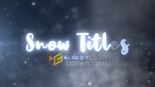 冬季雪花粒子特效動(dòng)畫圣誕節(jié)慶典介紹視頻片頭制作-AE模板