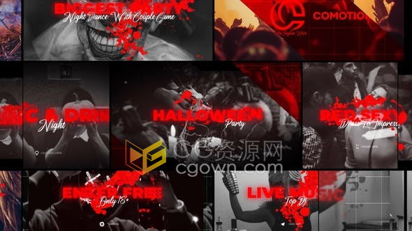 Halloween Party Promo萬(wàn)圣節(jié)派對(duì)宣傳視頻片頭制作-AE模板