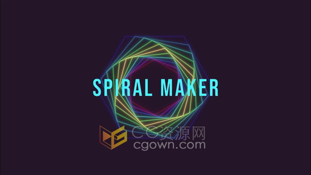 Spiral Maker v1.6.0 AE脚本蒙版路径创建螺旋图案动画MG图形工具