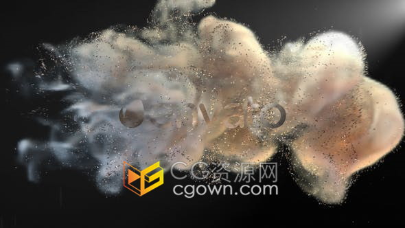 闪亮星尘粒子演绎快速烟雾LOGO标志揭示动画-AE模板