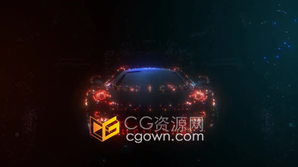 未來(lái)科技感發(fā)光概念汽車(chē)旋轉(zhuǎn)背景視頻素材免費(fèi)下載