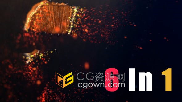 美麗炫酷粒子匯聚生成品牌標(biāo)志LOGO片頭-AE模板下載