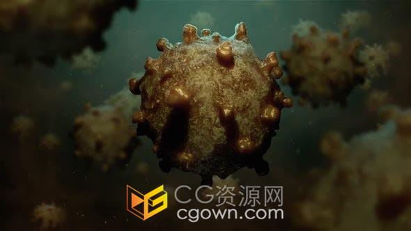 帶Alpha通道冠狀病毒顯微鏡下3D病毒細(xì)胞動(dòng)畫(huà)醫(yī)學(xué)醫(yī)療素材