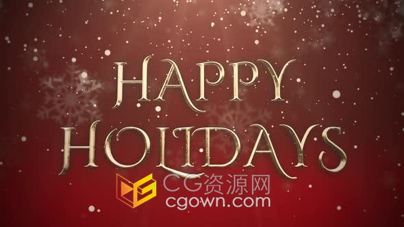 視頻素材-喜慶節(jié)日慶祝紅色背景白色雪花飄落背景動畫