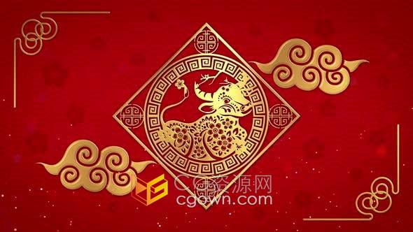 4K分辨率2021年中國新年農(nóng)歷喜慶春節(jié)活動(dòng)LED屏幕動(dòng)態(tài)背景視頻素材