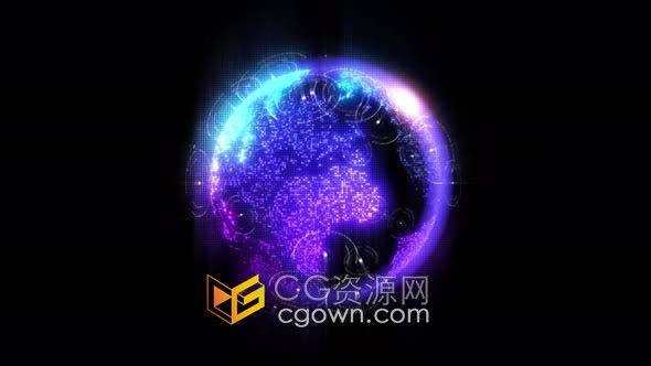 4k分辨率未來派全息地球數(shù)字數(shù)據(jù)遙測信息運動圖形用戶界面平視顯示視頻素材