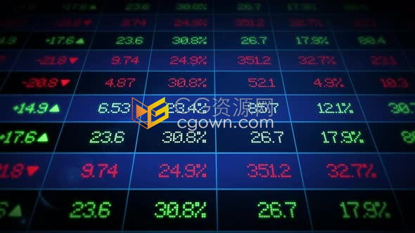 證券交易所股票代碼股票行情展示LED屏幕效果背景視頻素材下載