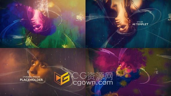 AE模板-Ink Slideshow水彩墨水素描動(dòng)畫幻燈片相冊(cè)視頻