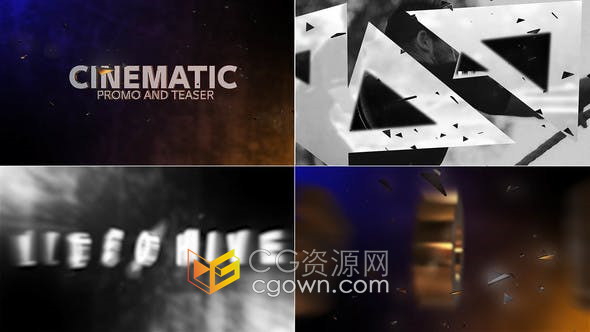 AE模板-預(yù)告片制作E3D制作金屬三維文字動畫宣傳視頻