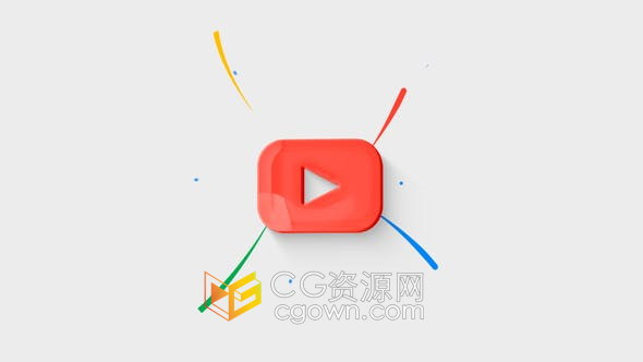 AE模板-3D明亮LOGO动画公司企业标志品牌视频片头