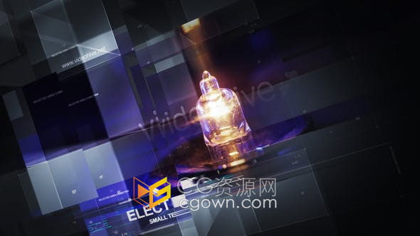 AE模板-商業(yè)計算機連接CPU博覽會未來派網(wǎng)絡技術(shù)視野宣傳片視頻