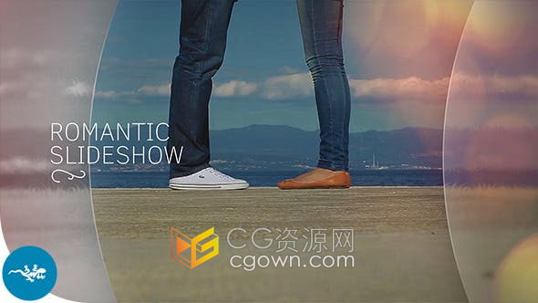 AE模板-浪漫婚禮開場白幻燈片圖形遮罩滑動轉(zhuǎn)場效果動畫