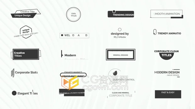 AE模板-企業(yè)視頻介紹字幕動畫文字標題設(shè)計20 Corporate Titles