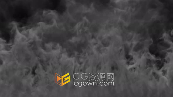 视频素材-带通道烟雾上升浓烟笼罩背景动画