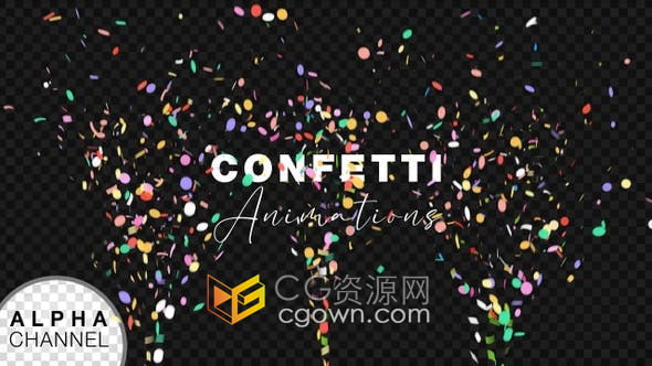 視頻素材-逼真五彩紙屑爆炸墜落狂歡節(jié)慶典活動(dòng)背景