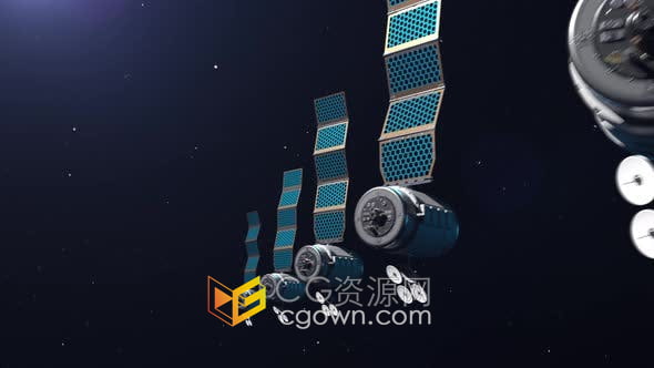 視頻素材-宇宙空間背景下的衛(wèi)星網絡背景適用于全球通訊互聯網技術主題