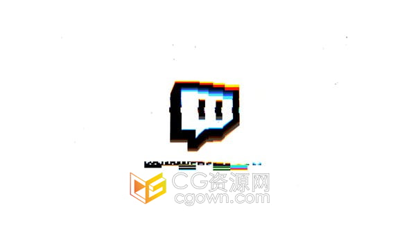AE模板-4K毛刺故障RGB分裂效果标志LOGO动画